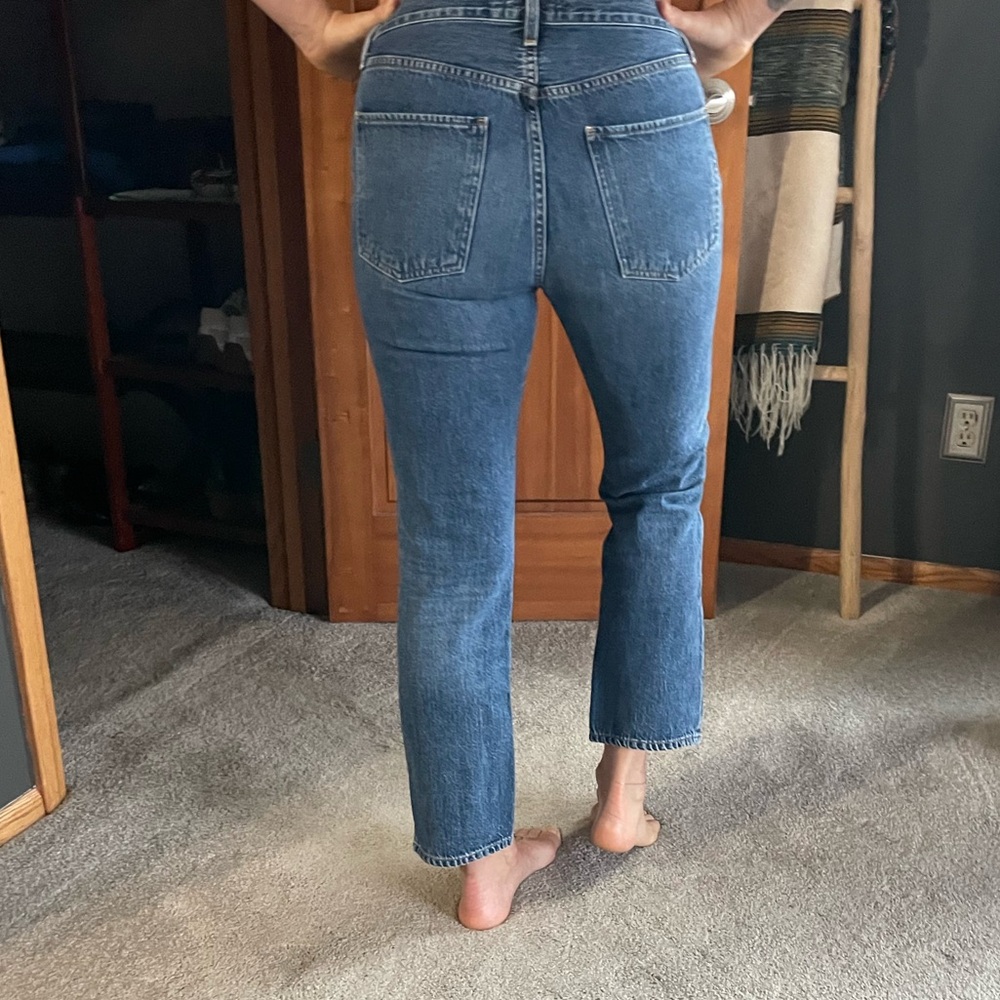 AGOLDE Riley High Rise Straight Crop Jeans – 100% Cotton – Made in USA Size 27